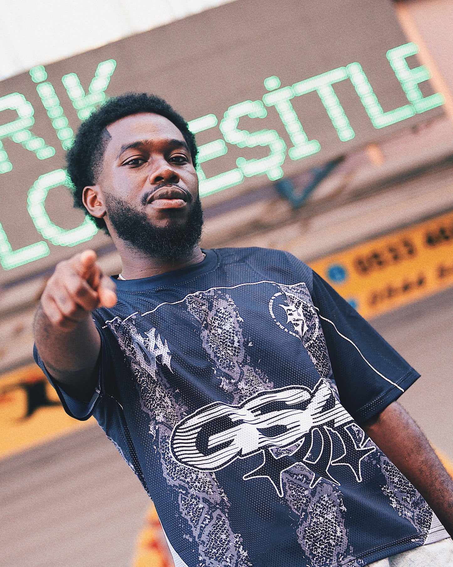 Black GS4 mesh jersey
