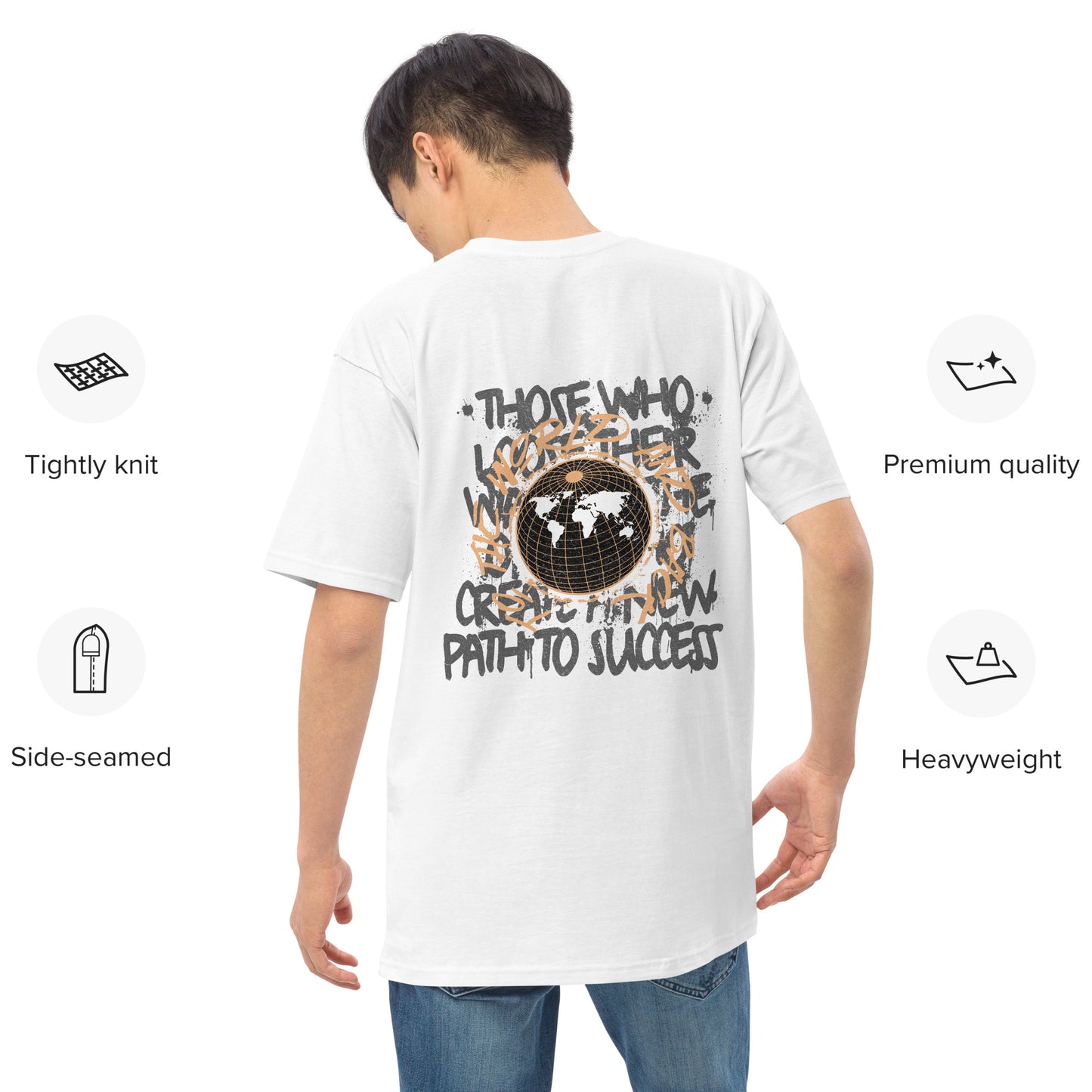 White "Path to success" tee