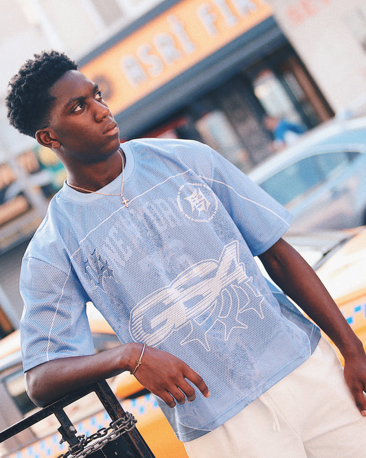 Blue GS4 mesh jersey